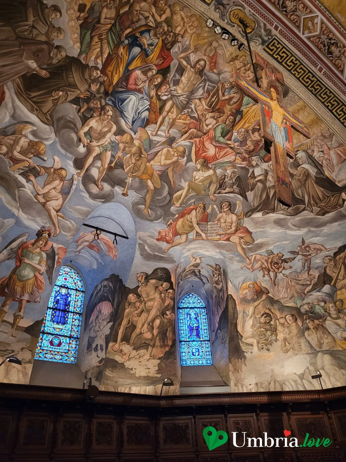 Il grande Giudizio Universale di Cesare Sermei sulla controfacciata della Basilica Inferiore di San Francesco ad Assisi